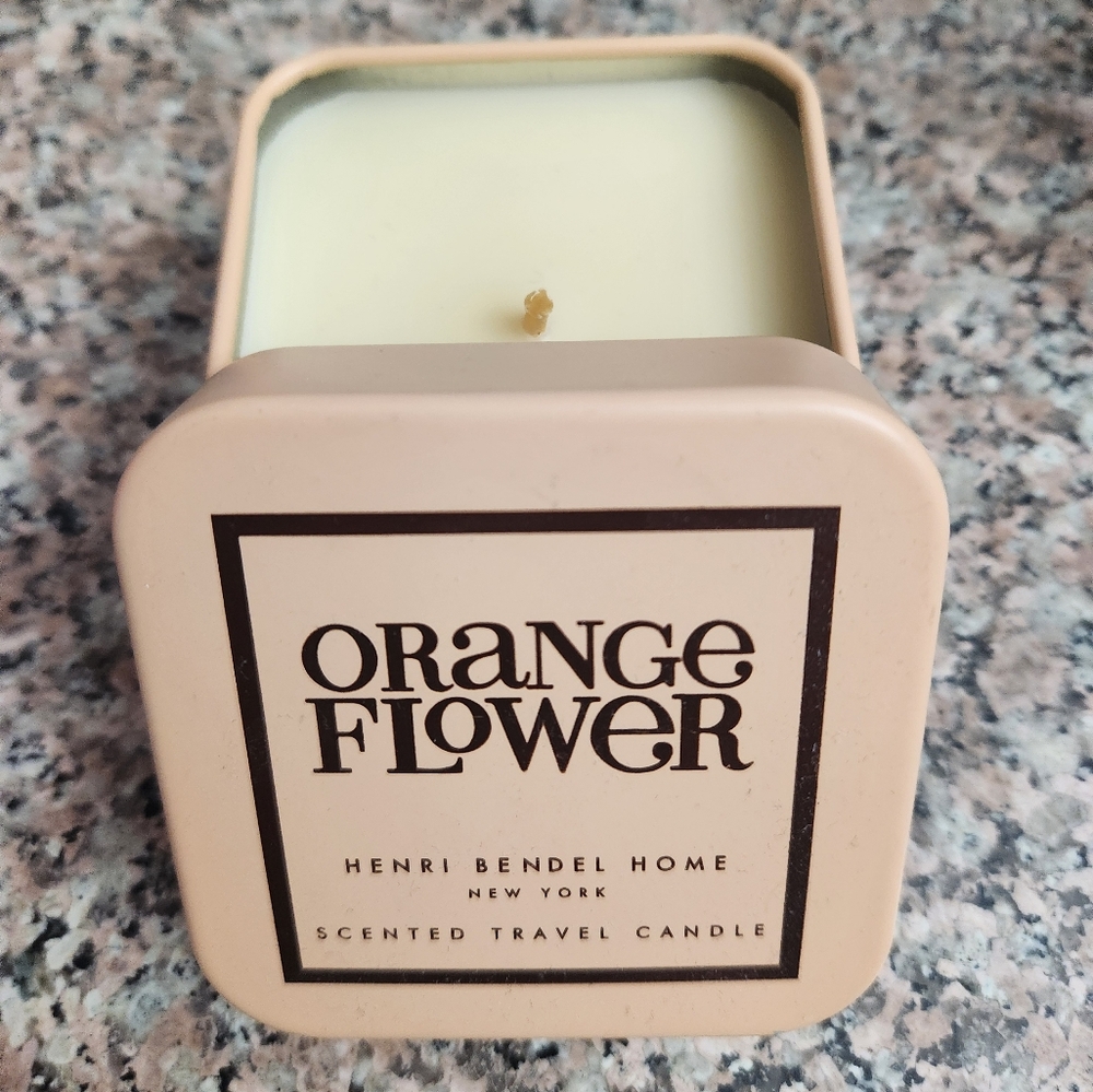 Henri Bendel Home Orange Flower Scented Travel Candle in Tin 4 oz